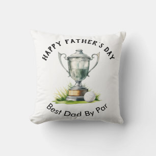 Gelukkige Vaderdag Beste Papa Door Par Golf Trofee Kussen