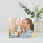 Gelukkige Vaderdag Beste papa foto groet Briefkaart (Staand voorkant)