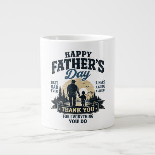 Gelukkige Vaderdag-Beste Papa Ooit Grote Koffiekop