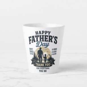 Gelukkige Vaderdag-Beste Papa Ooit Latte Mok