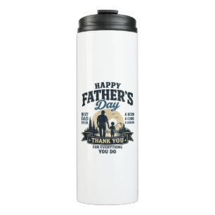 Gelukkige Vaderdag-Beste Papa Ooit Thermosbeker