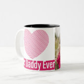 Gelukkige vaderdag, beste papa ooit. tweekleurige koffiemok (Voorkant links)