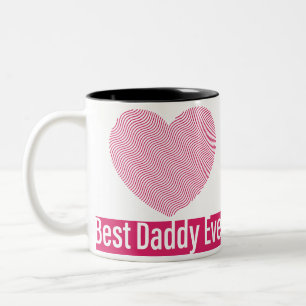Gelukkige Vaderdag, Beste Papa ooit. Tweekleurige Koffiemok