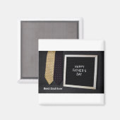 Gelukkige Vaderdag Beste Papa Ooit Zwart Magneet (Voorkant / Achterkant)