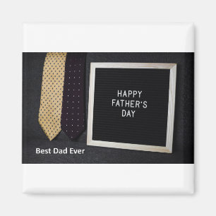 Gelukkige Vaderdag Beste Papa Ooit Zwart Magneet