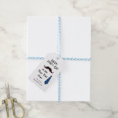 Gelukkige Vaderdag Beste Vader Ooit Snor Tie  Cadeaulabel (Met Touw)