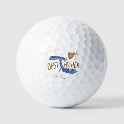 Gelukkige Vaderdag Beste Vaders Grappig Golfballen (Voorkant)