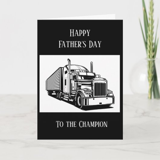 Gelukkige Vaderdag bestuurder van een vrachtwagen Kaart (Voorkant)