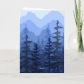 Gelukkige Vaderdag Blauw Bergbos Kaart (Achterkant)