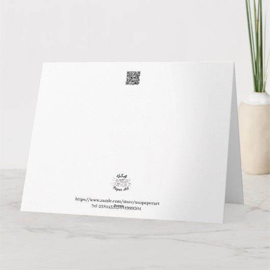 Gelukkige Vaderdag Blauw wit  Kaart (Achterkant)