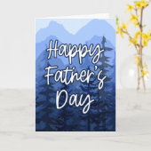 Gelukkige Vaderdag Blue Mountain Forest Kaart (Gele Bloem)