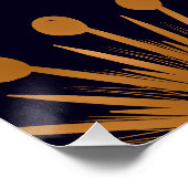Gelukkige Vaderdag Bold Goud 3D Tekst Design Perfect Poster (Hoek)