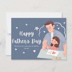Gelukkige vaderdag briefkaart