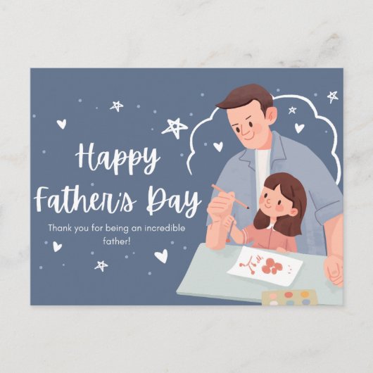 Gelukkige Vaderdag Briefkaart (Voorkant)