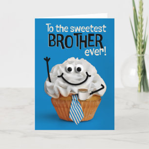 Gelukkige Vaderdag Broer Slechtste Cupcake Feestdagen Kaart