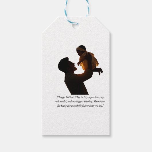 Gelukkige Vaderdag Cadeaulabel (Voorkant)