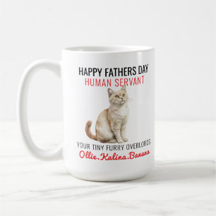 Gelukkige Vaderdag - Cat Human Servant Funny Koffiemok