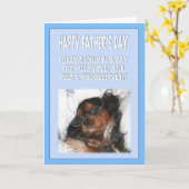 Gelukkige Vaderdag Cavalier King Charles Spaniel Kaart (Gele Bloem)