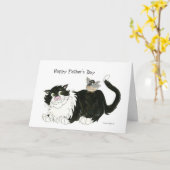 Gelukkige Vaderdag coolste kat Kaart (Gele Bloem)