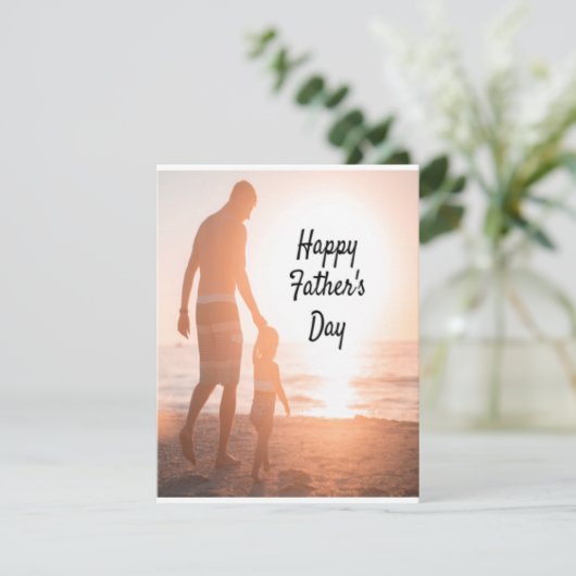 Gelukkige Vaderdag Dank je vader van trotse zoon Bedankkaart (Staand voorkant)