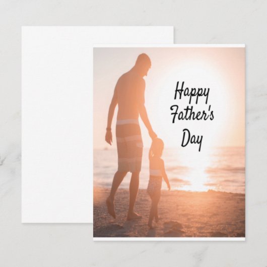 Gelukkige Vaderdag Dank je vader van trotse zoon Bedankkaart (Voorkant / Achterkant)