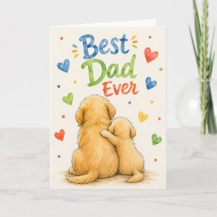 Gelukkige Vaderdag Dierengroet Kaart