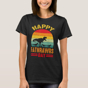 Gelukkige Vaderdag dinosaurus zoon voor papa trex T-shirt