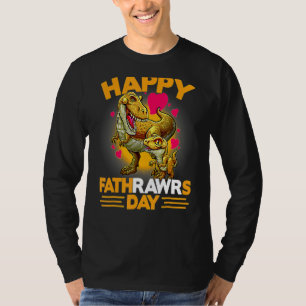 Gelukkige Vaderdag dinosaurus zoon voor papa trex T-shirt