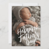 Gelukkige Vaderdag Eenvoudig Modern Aangepaste Fot Feestdagenkaart (Voorkant)