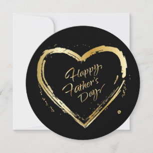 Gelukkige Vaderdag Elegante Gouden Kalligrafie Lux Feestdagenkaart