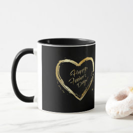 Gelukkige Vaderdag Elegante Gouden Kalligrafie Lux Mok