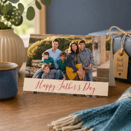 Gelukkige Vaderdag Familie Foto Kaart