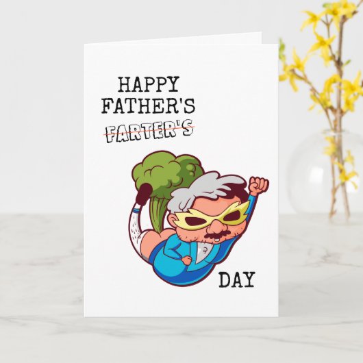 Gelukkige Vaderdag Farter's Dag Grappige Farter Gr Kaart (Gele Bloem)