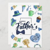 Gelukkige Vaderdag Feestdagenkaart (Voorkant / Achterkant)