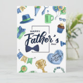 Gelukkige Vaderdag Feestdagenkaart (Staand voorkant)