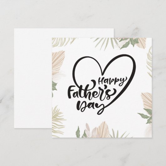 Gelukkige Vaderdag Feestdagenkaart (Voorkant / Achterkant)