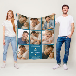Gelukkige Vaderdag Foto Gepersonaliseerde Papa O Fleece Deken