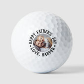 Gelukkige Vaderdag Foto Golfballen (Voorkant)