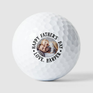 Gelukkige Vaderdag Foto Golfballen