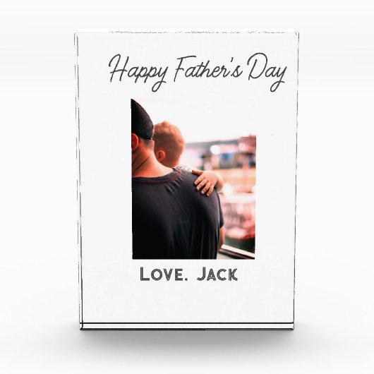 Gelukkige vaderdag foto moderne liefde eenvoudige  (Voorkant)