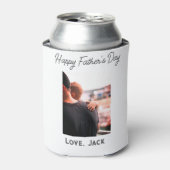 Gelukkige vaderdag foto moderne liefde eenvoudige blikjeskoeler (Blikje Voorkant)
