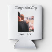 Gelukkige vaderdag foto moderne liefde eenvoudige blikjeskoeler (Achterkant)