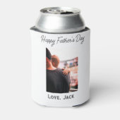 Gelukkige vaderdag foto moderne liefde eenvoudige blikjeskoeler (Blikje Achterkant)