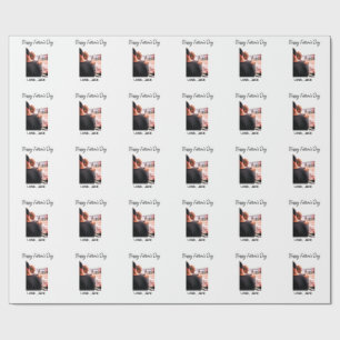 Gelukkige vaderdag foto moderne liefde eenvoudige cadeaupapier