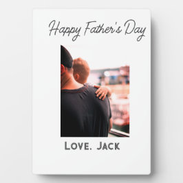 Gelukkige vaderdag foto moderne liefde eenvoudige  fotoplaat