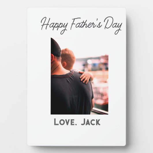 Gelukkige vaderdag foto moderne liefde eenvoudige  fotoplaat (voorkant)