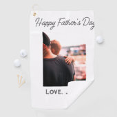 Gelukkige vaderdag foto moderne liefde eenvoudige golfhanddoek (Insitu)