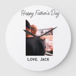 Gelukkige vaderdag foto moderne liefde eenvoudige  grote klok