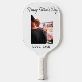 Gelukkige vaderdag foto moderne liefde eenvoudige  pickleball paddle