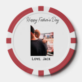 Gelukkige vaderdag foto moderne liefde eenvoudige  poker chips